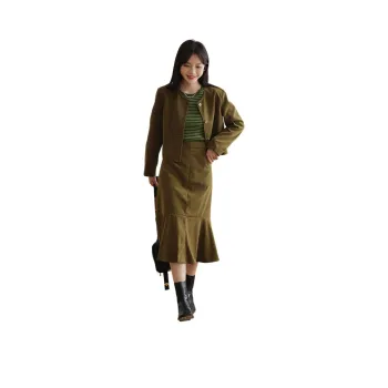 MT Two Piece Skirt Sets Women's Brown