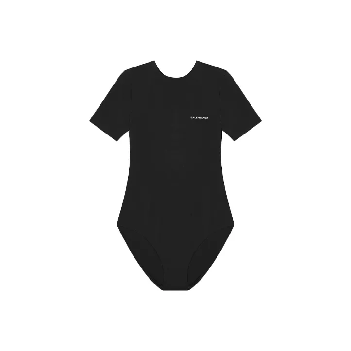 Balenciaga Open Back One Piece Swimsuit 'Black'-0