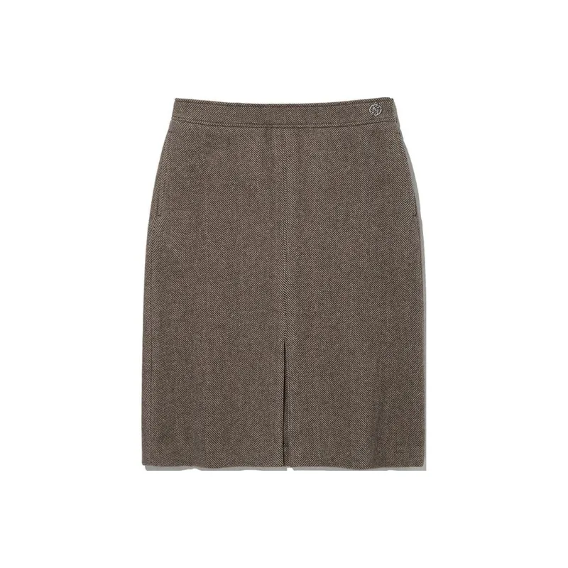 Kirsh FW23 Casual Long Skirt Women's Brown-0
