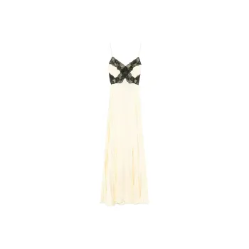 Self portrait Satin Lace Maxi Dress