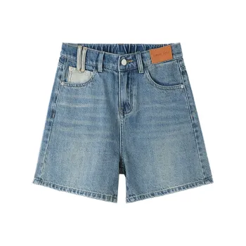 HIPPIEMISS Denim Shorts Women's Vintage Light Blue