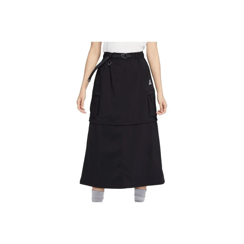 Nike ACG Casual Long Skirts Women's Black-0