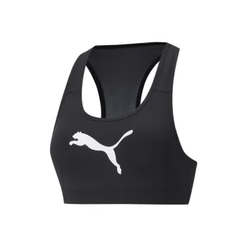 PUMA Mid Impact 4Keeps Graphic Sport Bra Sports Underwear Women's Black