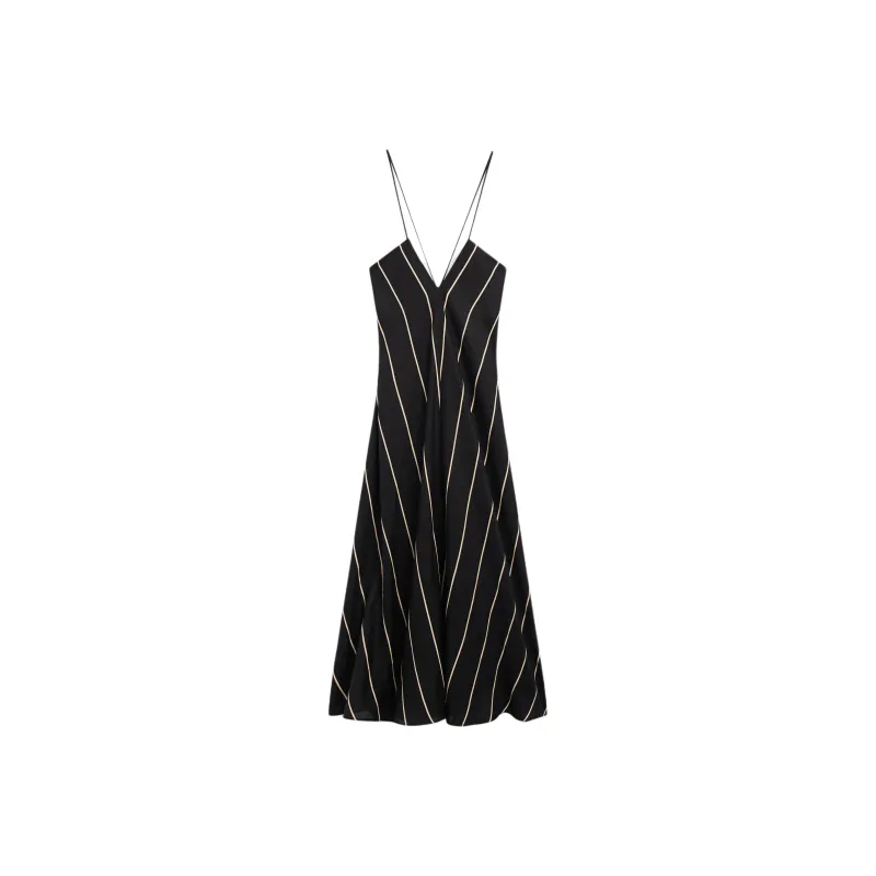 Massimo Dutti Slip Dresses Women's Black-0