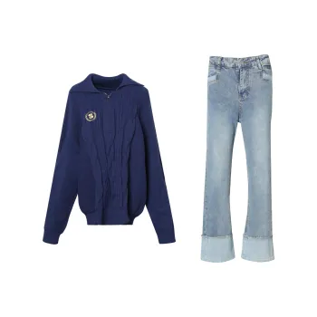 AURORA MUSE Casual Suit Women's Navy Blue