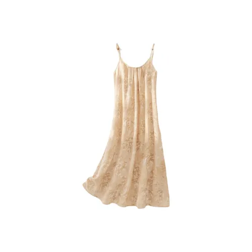 IHIMI Slip Dress Women's Apricot Yellow