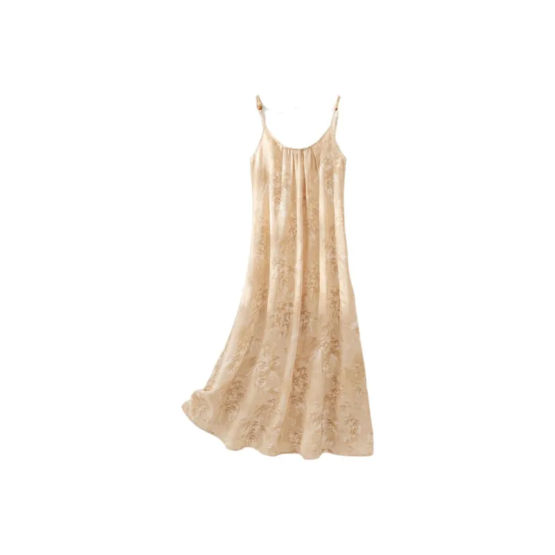 IHIMI Slip Dress Women's Apricot Yellow-0