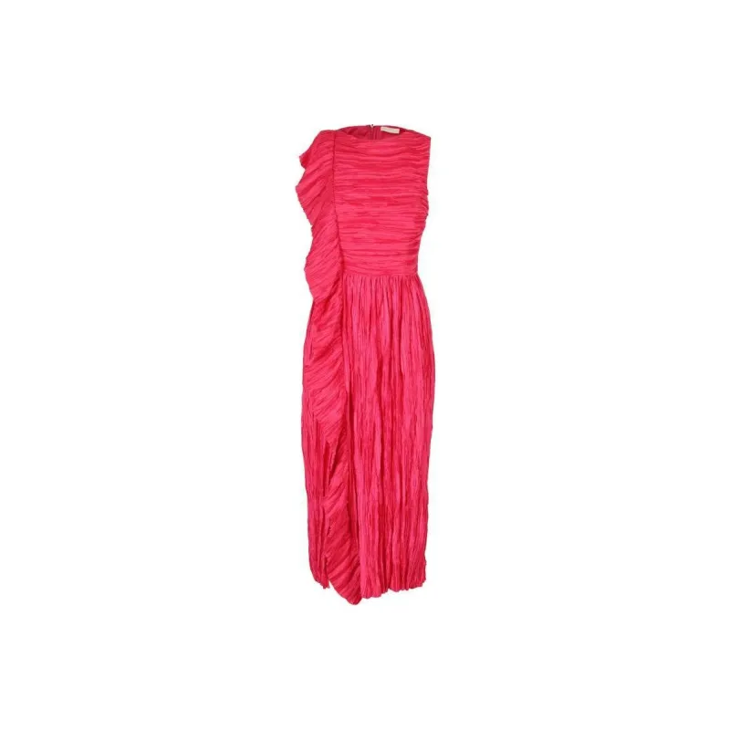 Ulla Johnson Circe Plissé Satin Dress-0