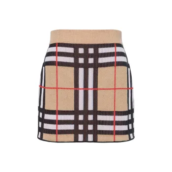 Burberry Vintage Check Straight Skirt