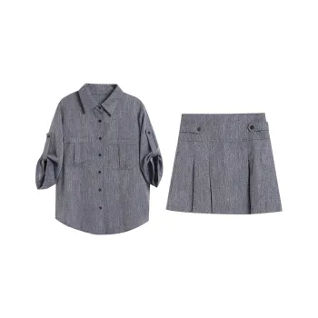 TWOPLUMGIRLS Two Piece Skirt Sets Women's