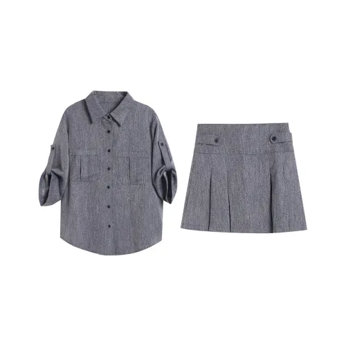 TWOPLUMGIRLS Two Piece Skirt Sets Women's