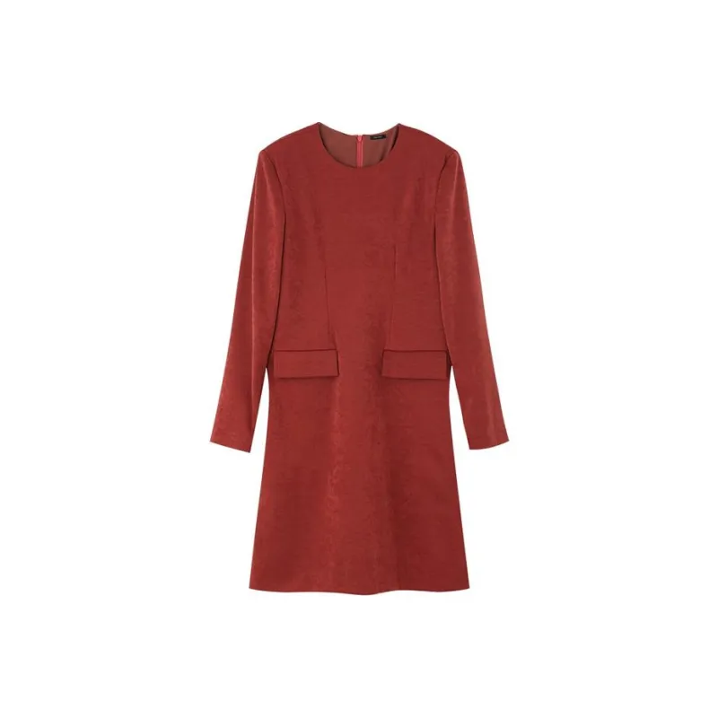 NINE WEST Long Sleeved Dresses Women's Red-0