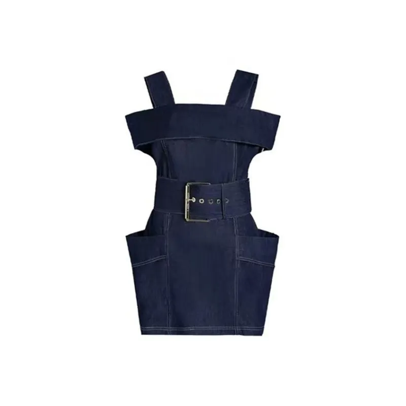 SECFLY OFFICIAL Slip Dress Women's Dark Blue-0