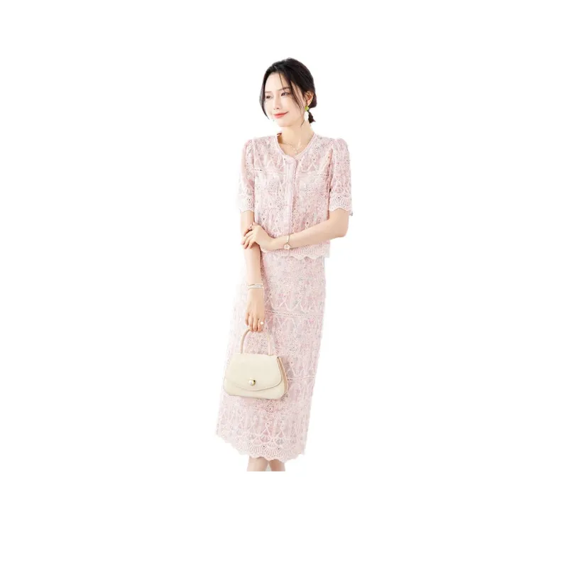 TERRE BLEUE Skirt Set Women's Pink-0