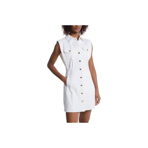 MICHAEL KORS Stretch Denim Sleeveless Shirtdress