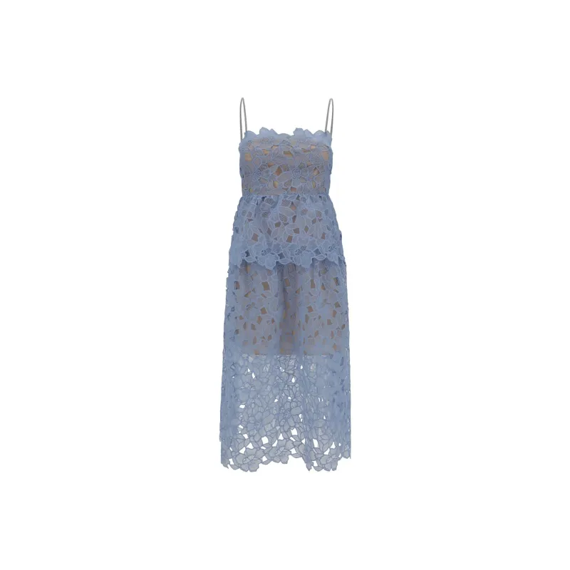 Self portrait Floral Lace Midi Dress-0