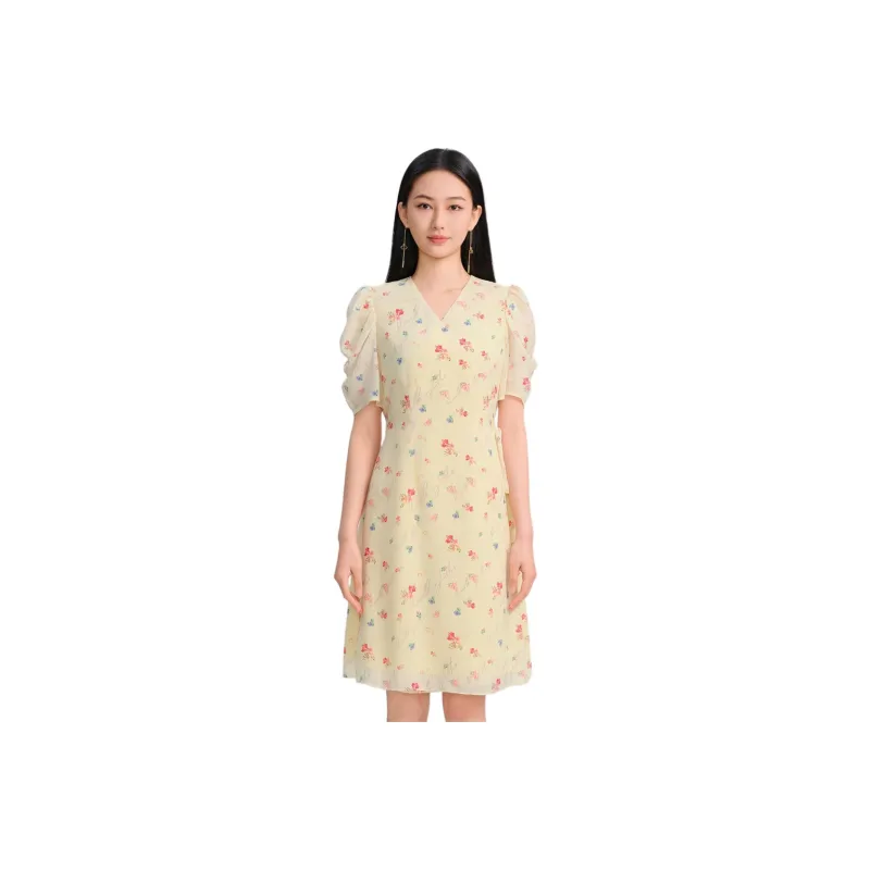Blood Glitter Short-Sleeved Dresses Women's-3