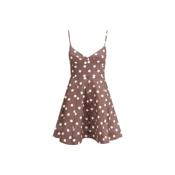 Zimmermann Polka Dot Printed Flared Sleeveless Dress