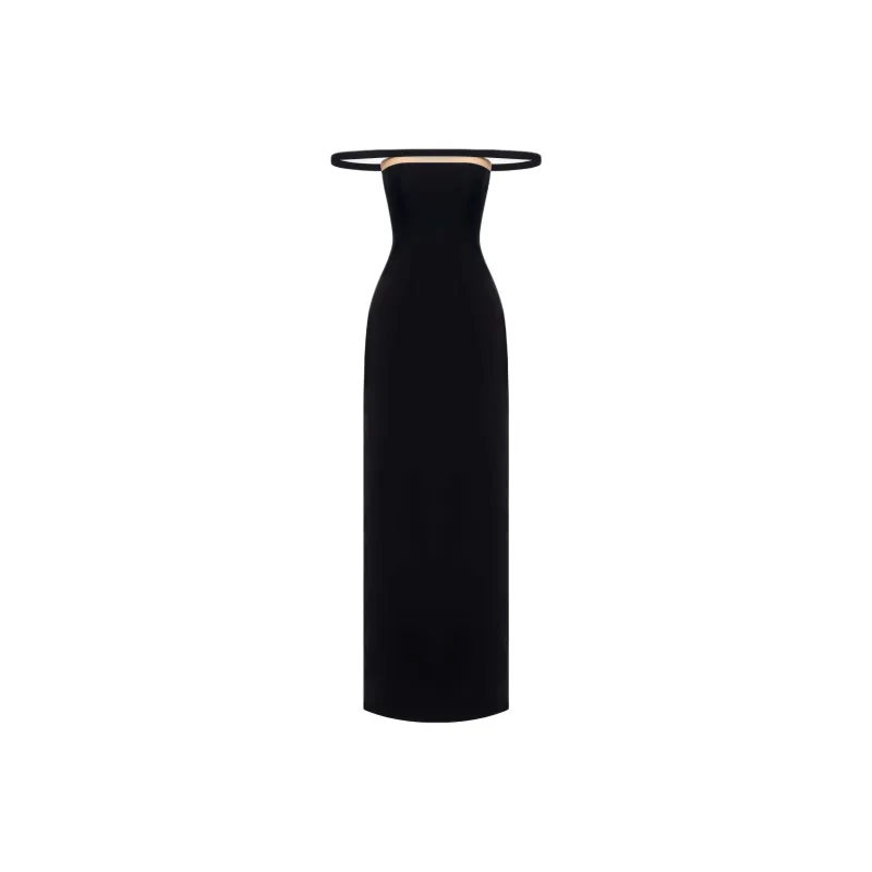 MONTSAND SS25 Black Orbit Maxi Dress Sleeveless Dress Women's Black-0