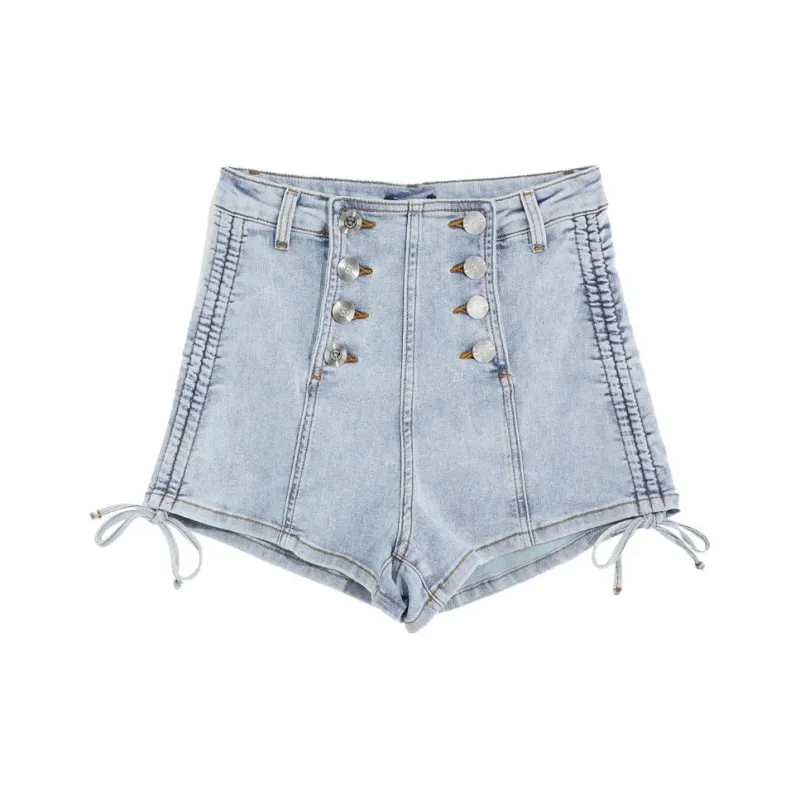 Bebe Denim Shorts Women's Light Blue-0