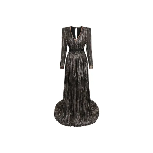 Bottega Veneta Long Sleeved Dresses Women's Brown