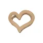 Trumpets Half-Up Hair Heart Claw Clip (Beige)