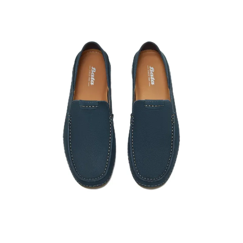 BATA Men's Casual Shoes Men Low Top Dark Blue, Yellow Brown-2
