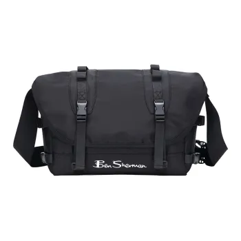BEN SHERMAN Polyester Crossbody Bag, Shoulder Bag Unisex Black