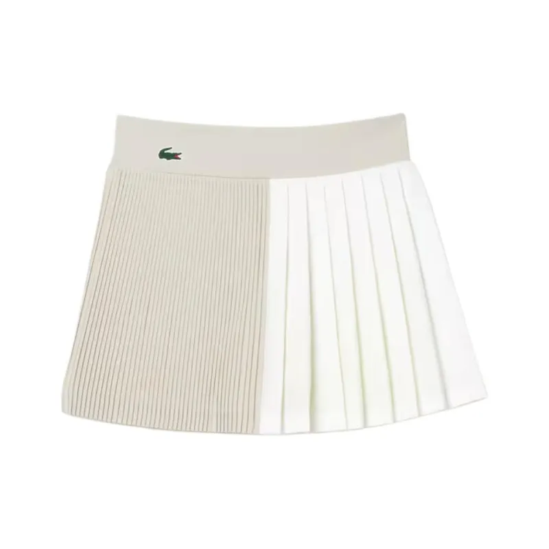 LACOSTE Casual Short Skirts Women's Gray/White-0