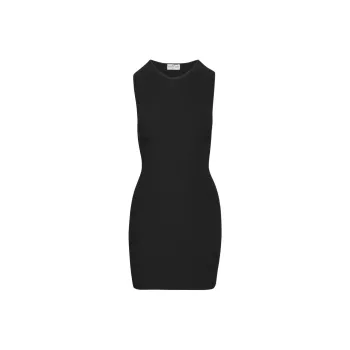 ARITZIA Babaton Sculpt Knit Relation Dress Sleeveless Dress Women's Black