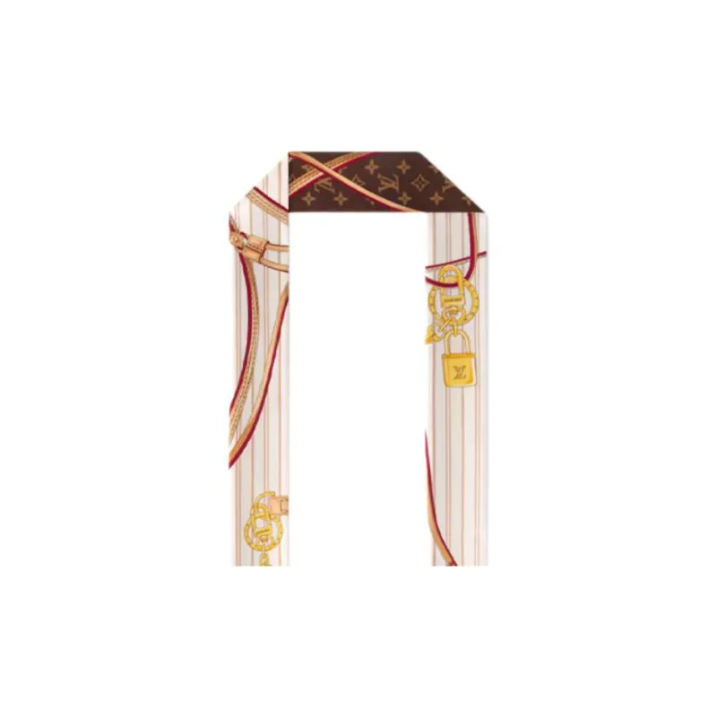 LOUIS VUITTON Mulberry Silk Hair Bands Women's Brown-2