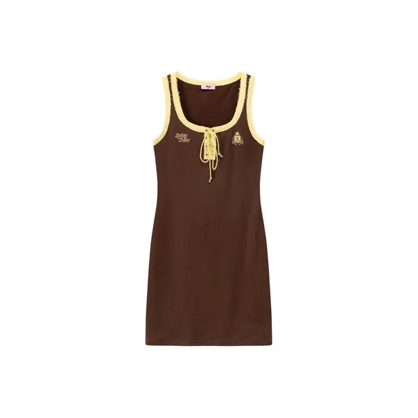 CHUU Slip Dresses Women's Coffee-0