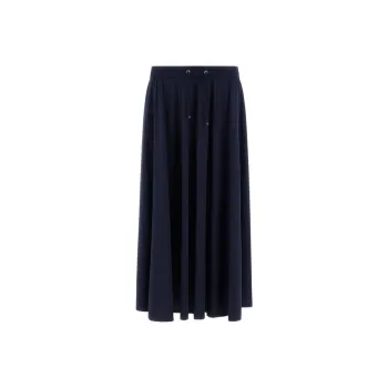 HERNO Elastic Waist Drawstring Midi Skirt