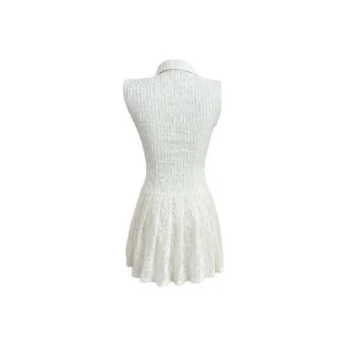 FLIM Sleeveless Dress Women's Apricot White