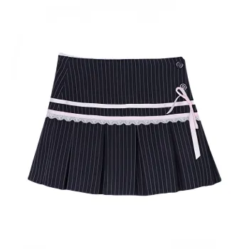 Mu Qingqing Casual Short Skirts Women's Navy Blue