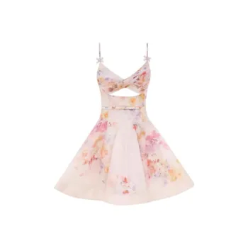Zimmermann Crush Twist Front Mini Dress