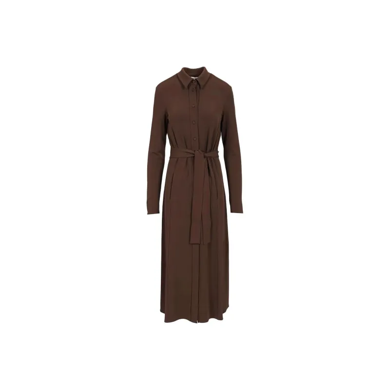 MaxMara Long Sleeved Dress Women's Brown-0