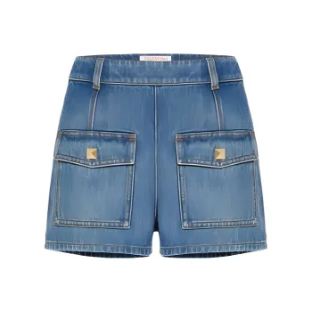 Valentino Denim Shorts Women's Blue