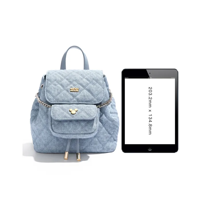 MESUCA Disney, Collaboration Disney Collection PU Backpack Regular Women's Black/White/Denim Blue-17