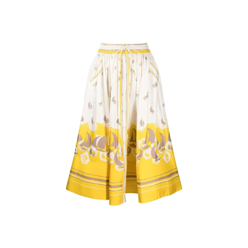 Zimmermann Abstract print A line Skirt-0