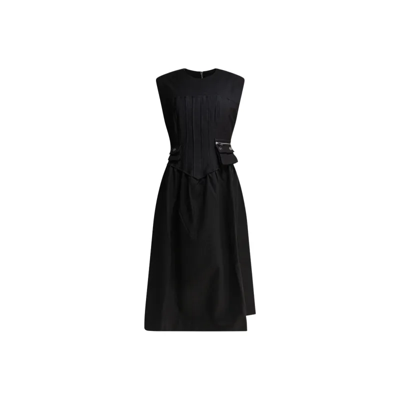 GANNI Pleat detailing Midi Dress-0