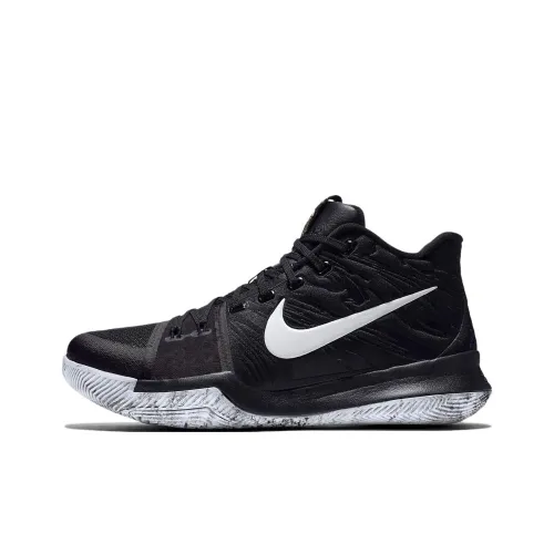 Nike Kyrie 3 Anti Slip Wear Resistant High Top Basketball Shoes Men's Black