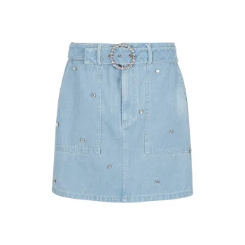 XANDRA Denim Short Skirts Women's Sky Blue