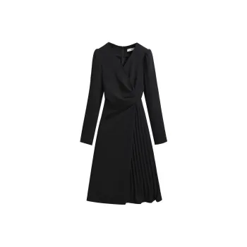Silky Queen Long Sleeved Dresses Women's Black