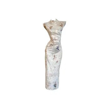 GJFD High Rise Slim Fit Dress Women's Shimmering Light Butterfly