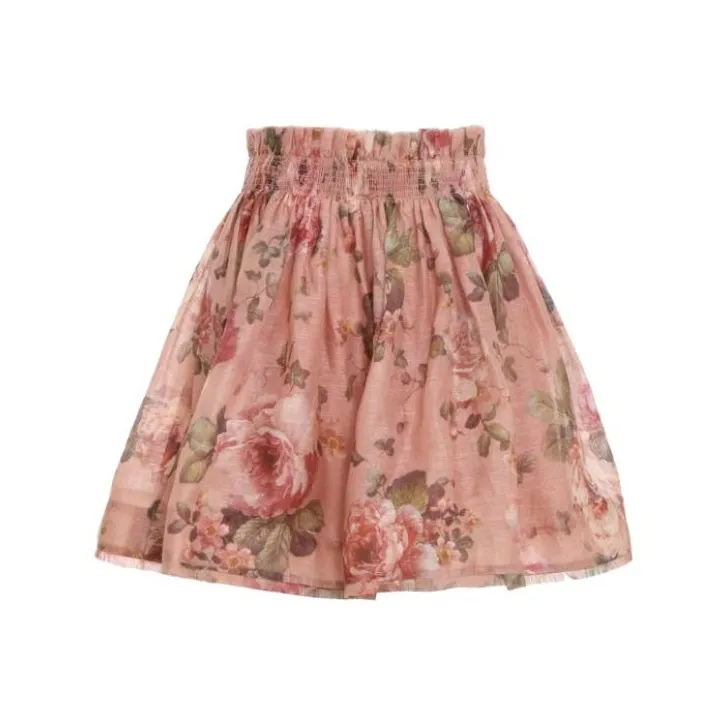 Zimmermann Casual Short Skirts Women's Gray Pink-0