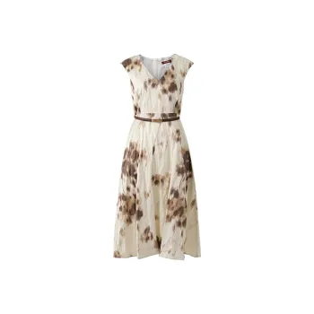 MaxMara Studio Pineta Collection FW24 Sleeveless Dress Women's Tan