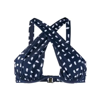 Self portrait Printed Bandeau Bikini Top