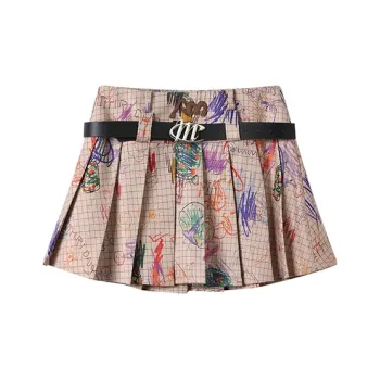 ANDREA MARTIN Casual Short Skirts Women's Coffee