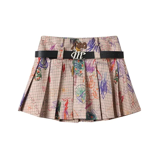 ANDREA MARTIN Casual Short Skirts Women's Coffee-0